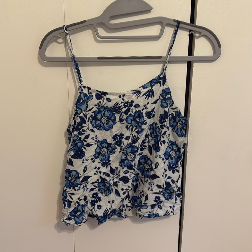 H&M size small blue floral cami